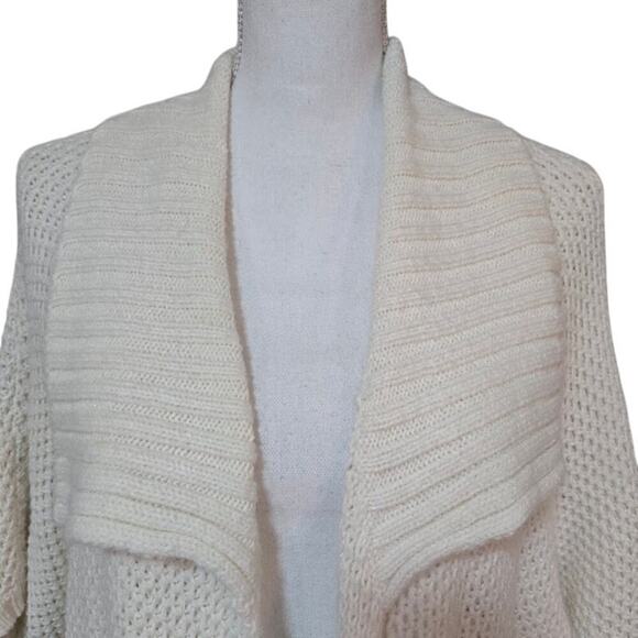 Chico's Cardigan Sweater Women Size Large Cream Pockets Lagenlook Cottagecore - Picture 6 of 11